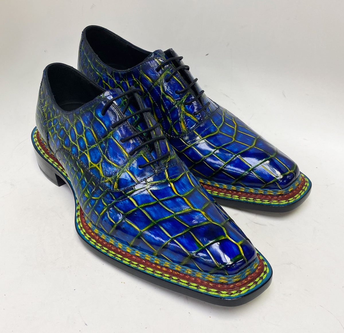 Maurice Ghost II Alligator Oxford - Navy – product view 1