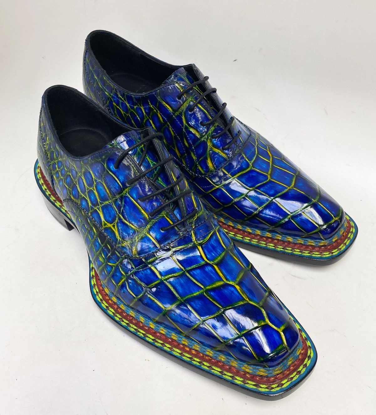 Maurice Ghost II Alligator Oxford - Navy – product view 4