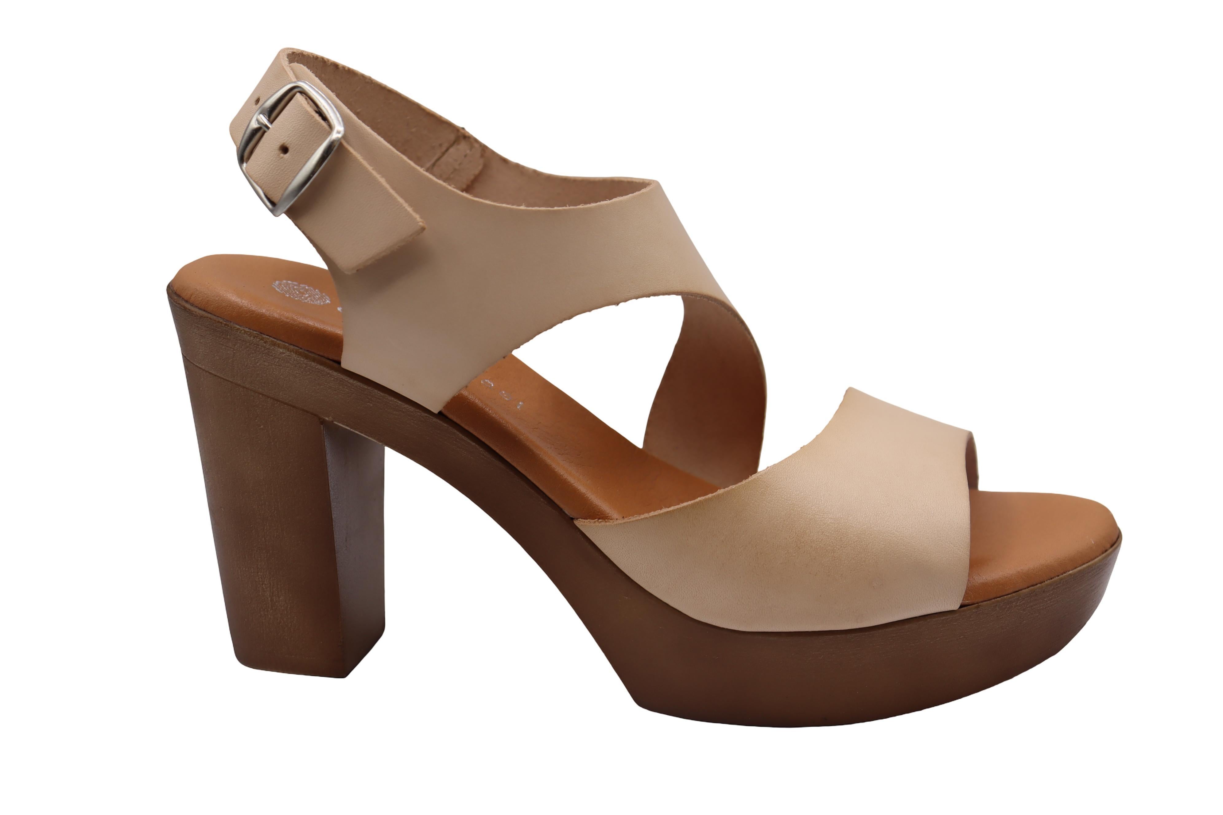 Eric Michael Ginger Women’s Leather Block Heel Sandal