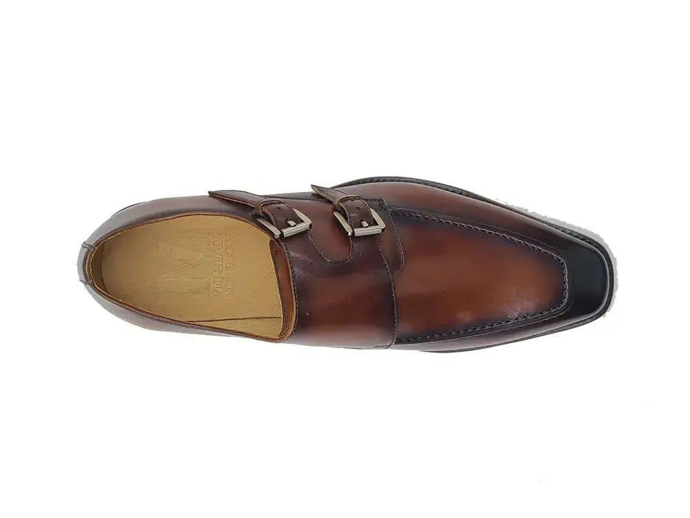 Carrucci Shoes Calfskin Double Monk Loafer KS509 05 Premium Craft Footwear view 17