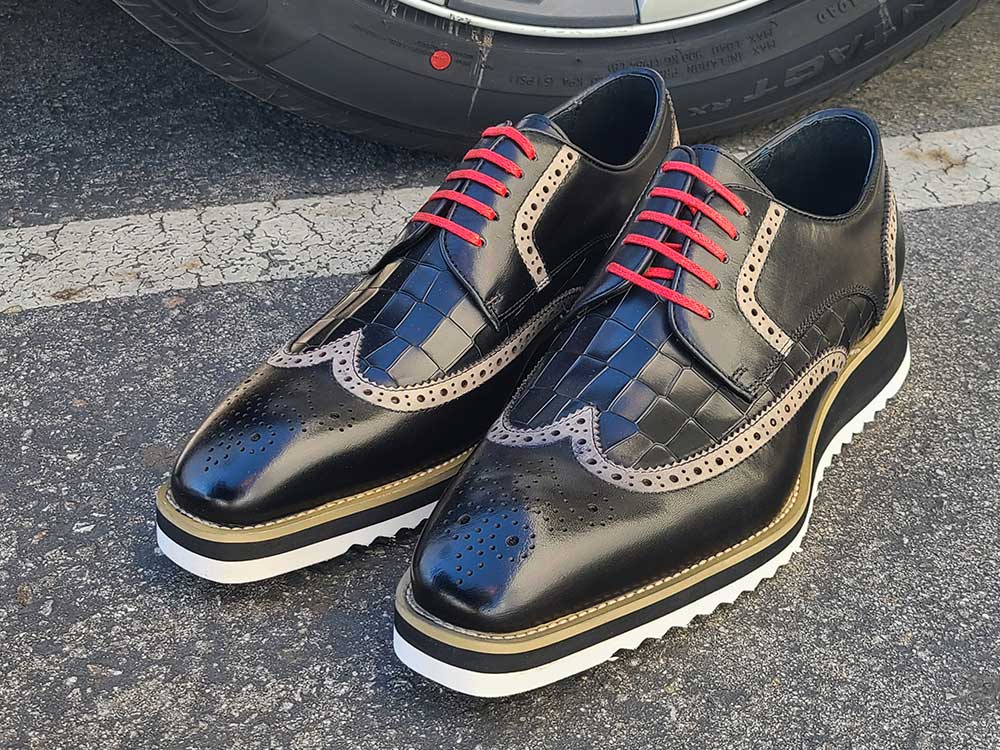 Carrucci Shoes Gorgeous Lace Up Oxford Men’s Leather KS515 35 top view