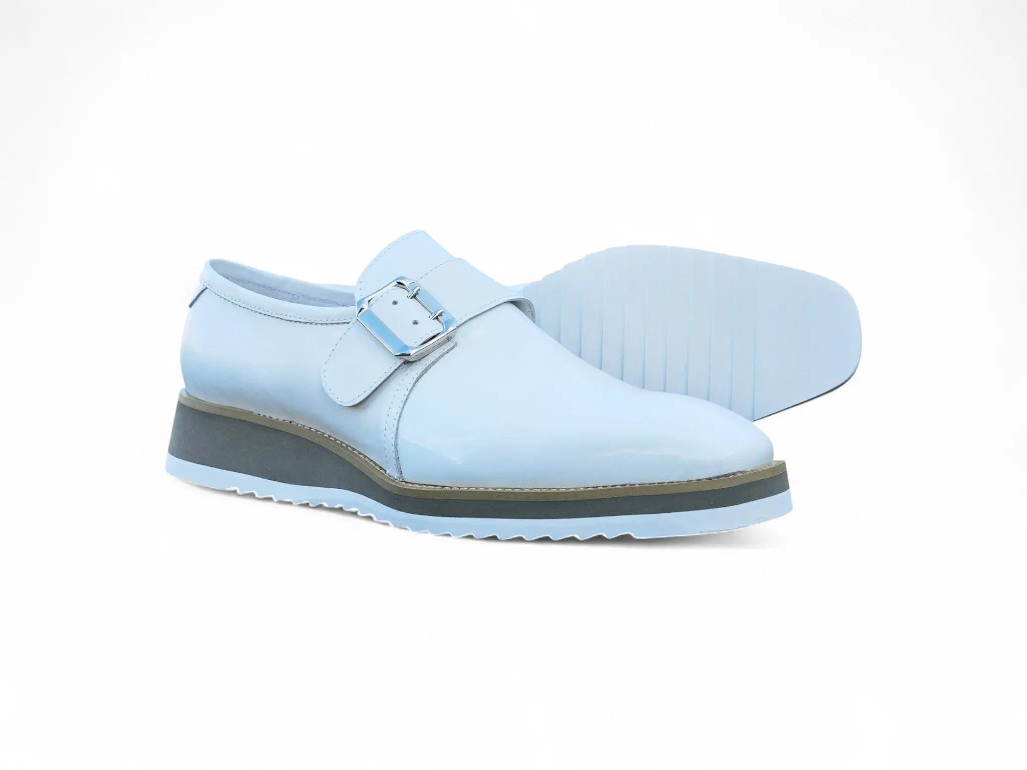 Carrucci Shoes Monkstrap Slip On Classic Leather Patent KS515 38P view 20