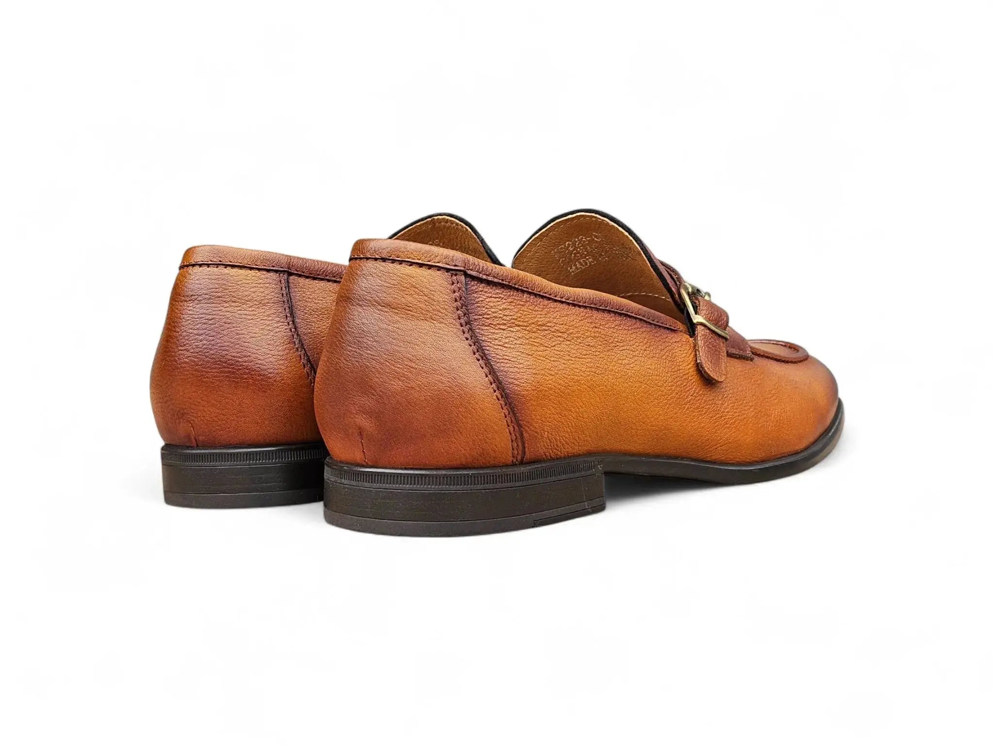 Carrucci Shoes Men's Grant Buckle Loafer Men’s Full Grain Leather KS223 06