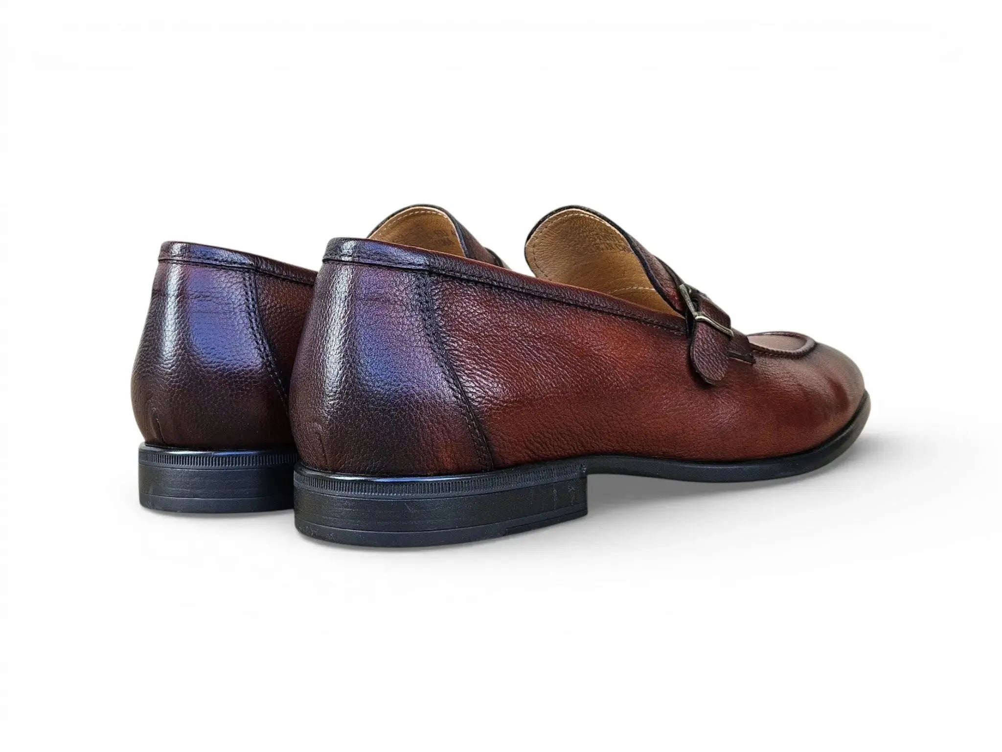 Carrucci Shoes Men's Grant Buckle Loafer Men’s Full Grain Leather KS223 06