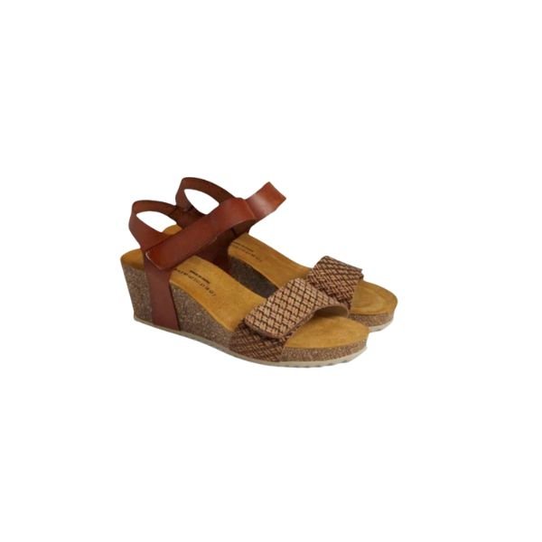 Eric Michael Gypsy Studded Fringe Wedge Sandal