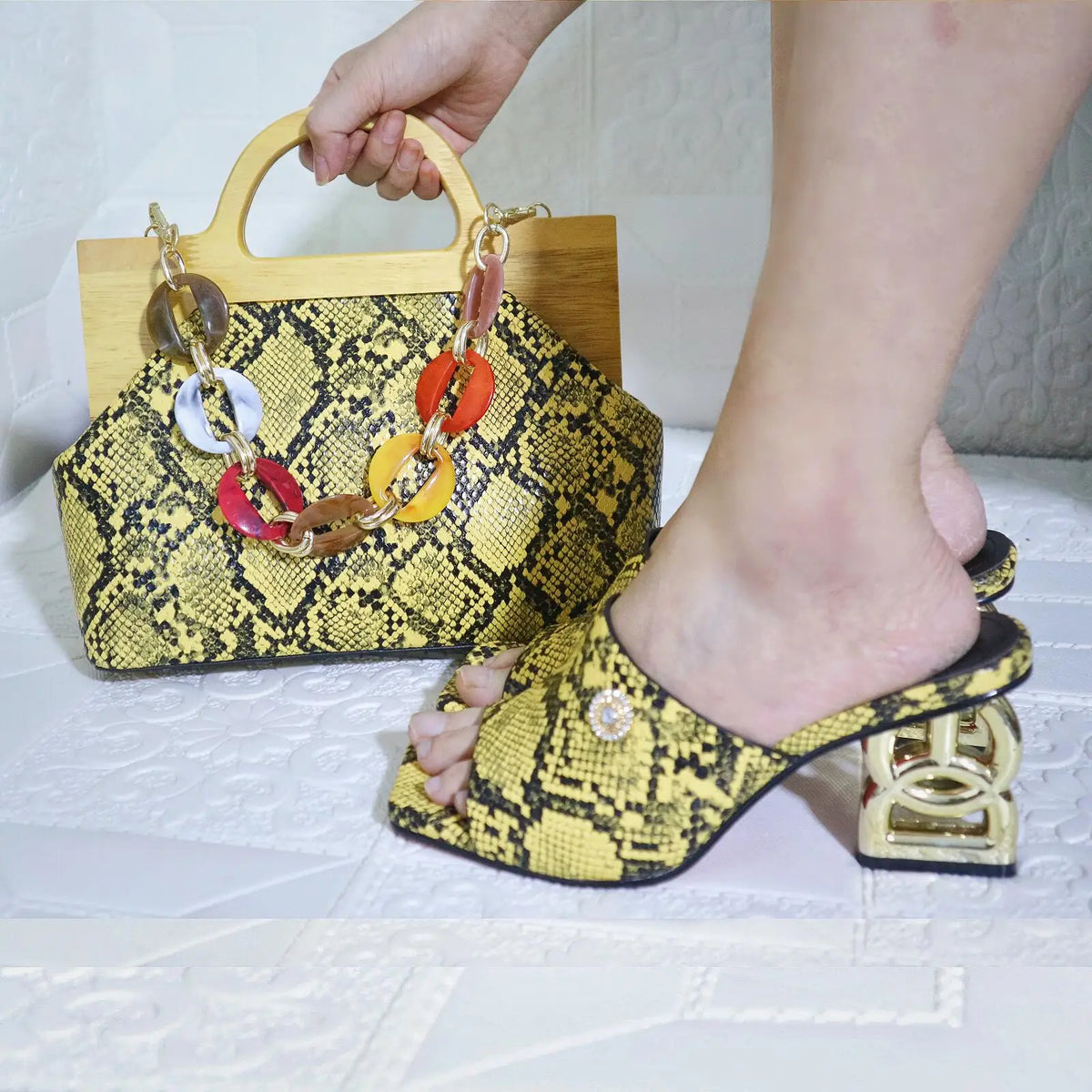 Matching Women Shoe and Bag Set HJL1-13