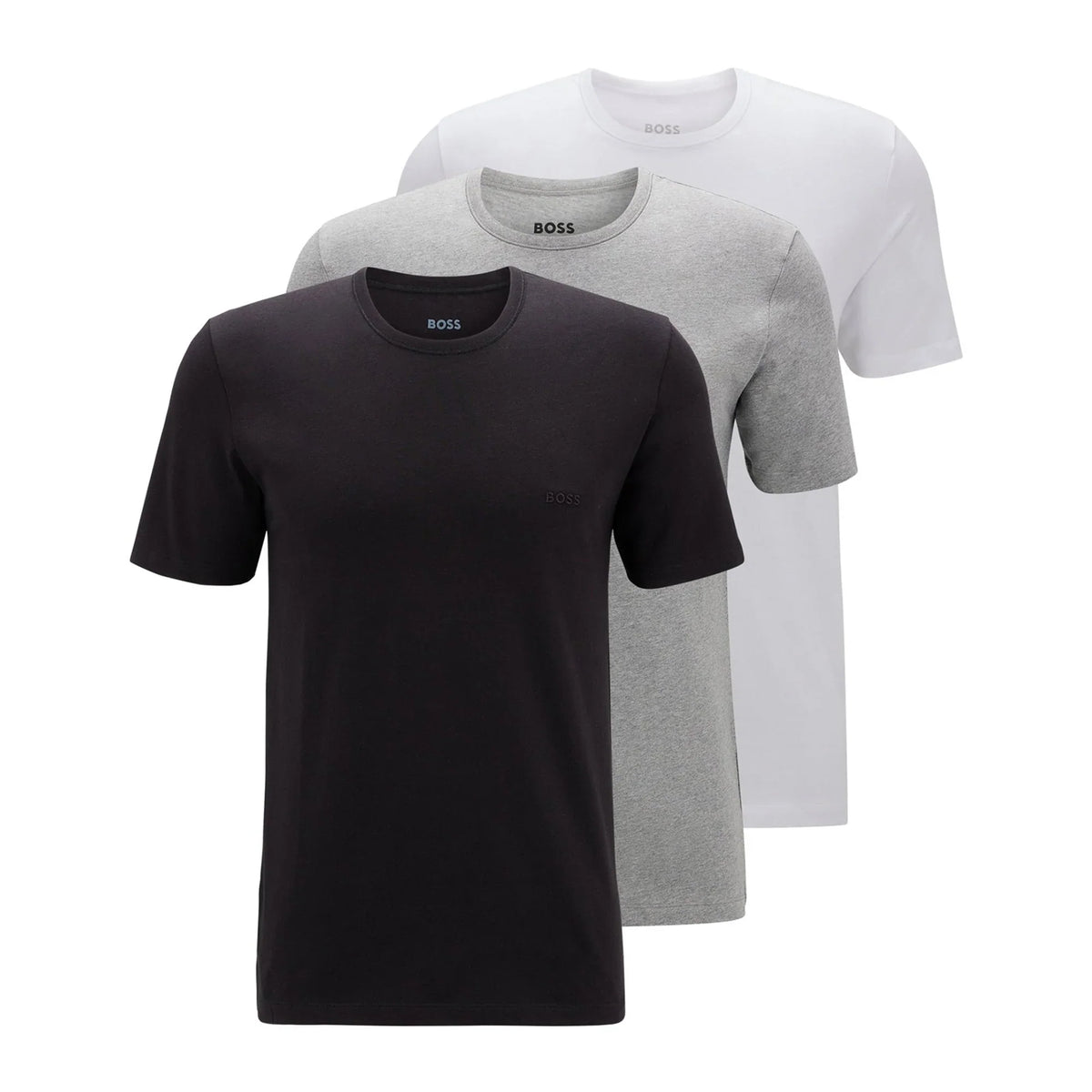 Hugo Boss 3-Pack Crew Neck Men's T-Shirts — Black/Grey/White
