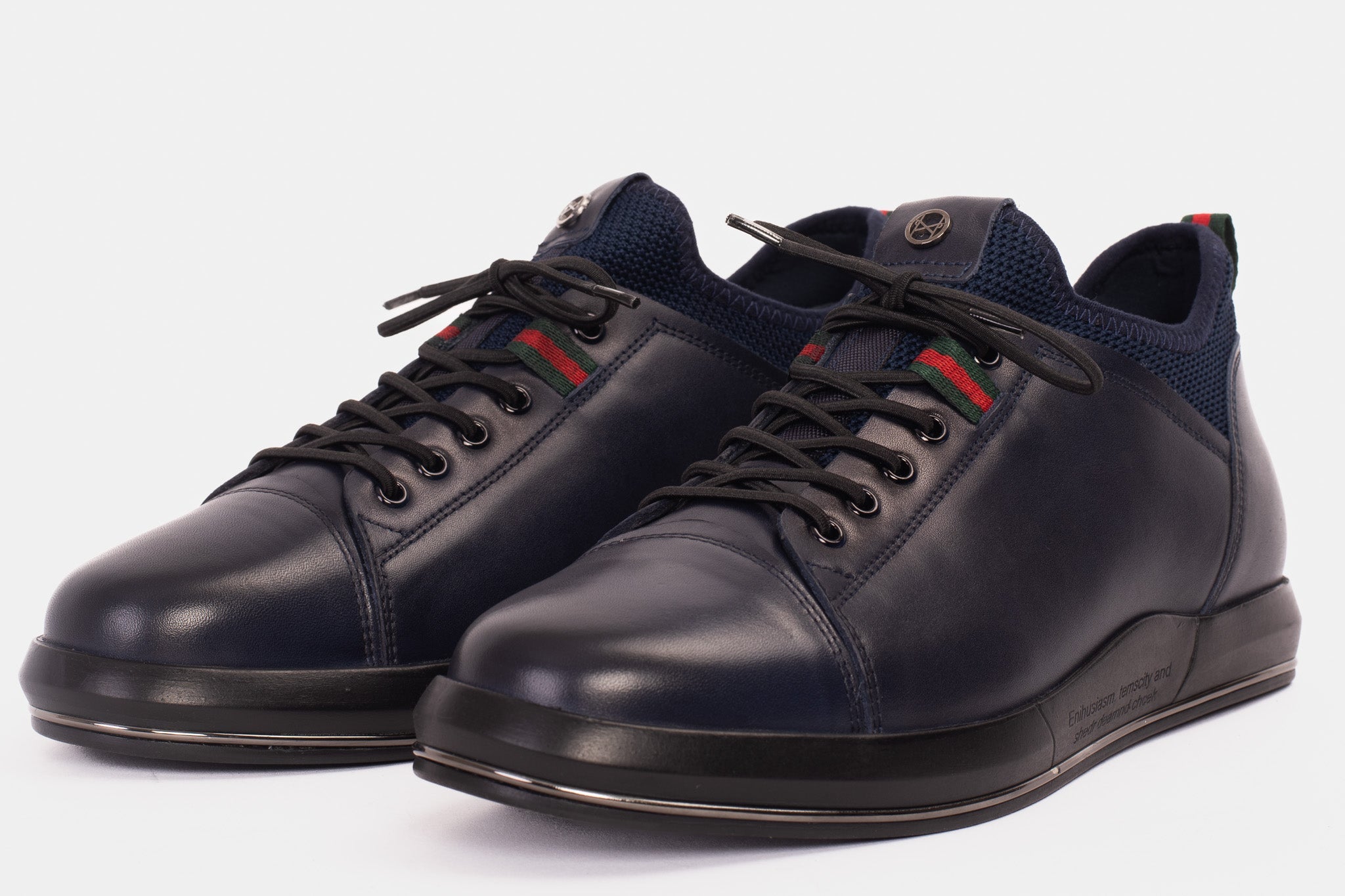 The Hoxton Navy Leather Men Sneaker Final Sale!