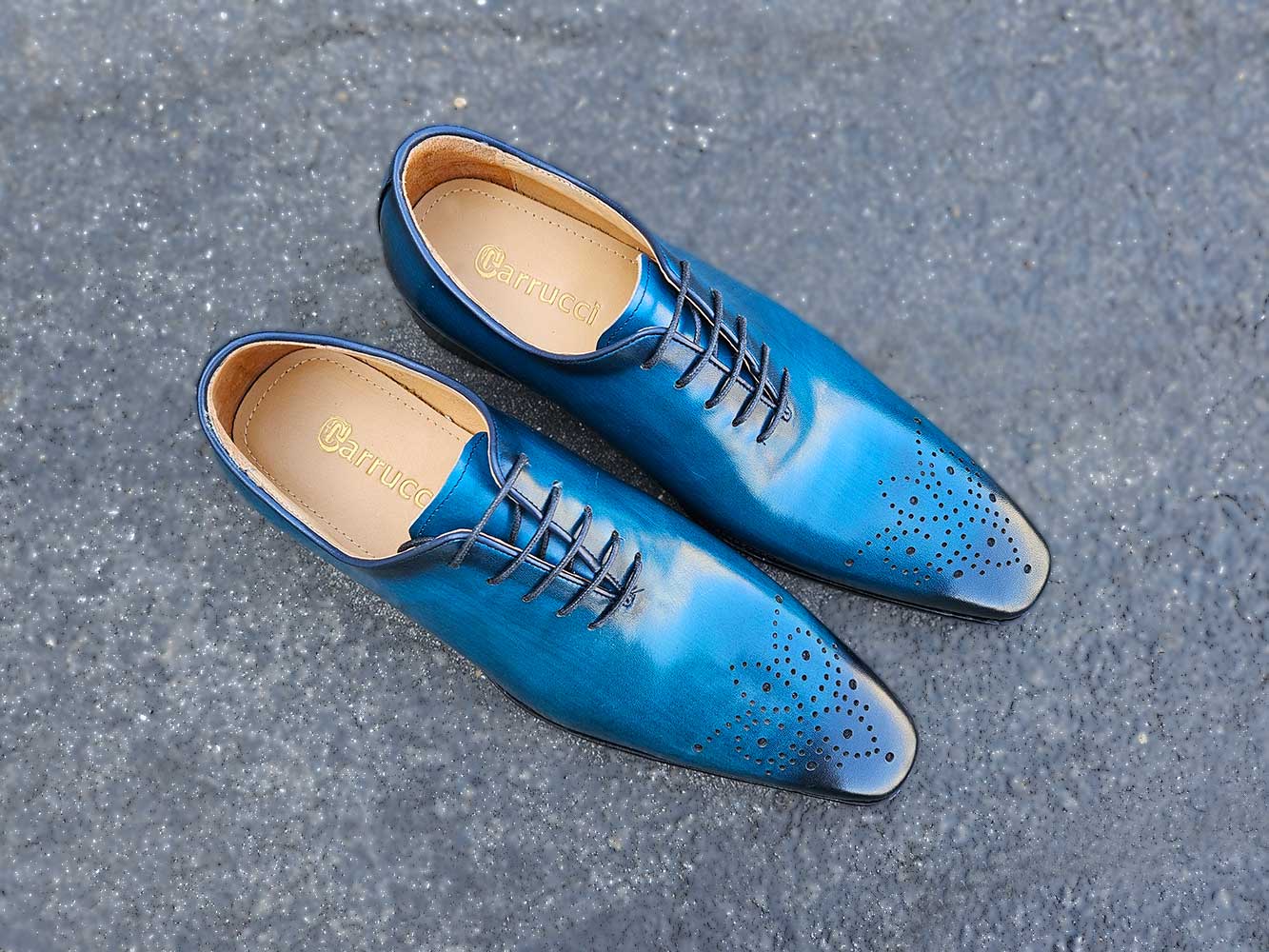 Carrucci Shoes Wholecut Calf Oxford Men's Leather KS503 36 view 10