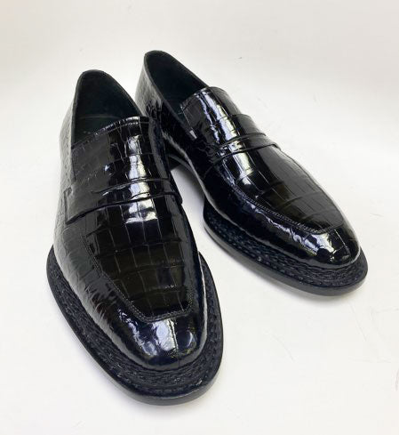 C&E Fashions Maurice Hero Alligator Shoe Black – product view 5