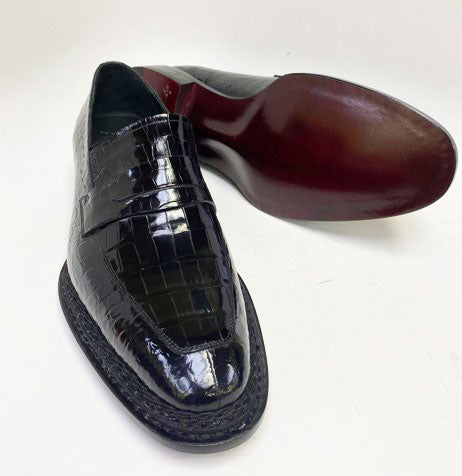 C&E Fashions Maurice Hero Alligator Shoe Black – product view 2