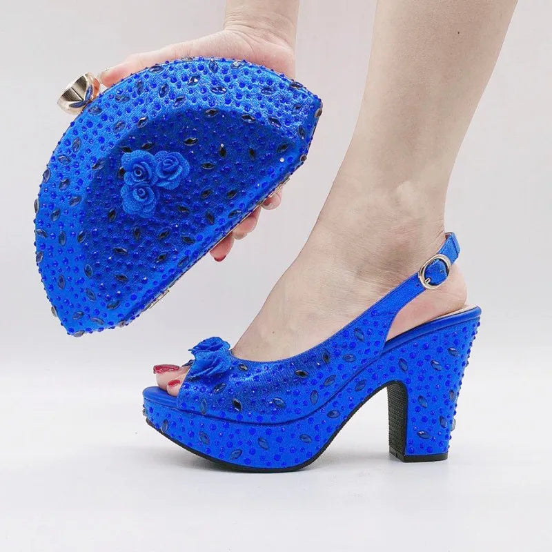 Italian Shoes With Matching Bags Set HKV1-8