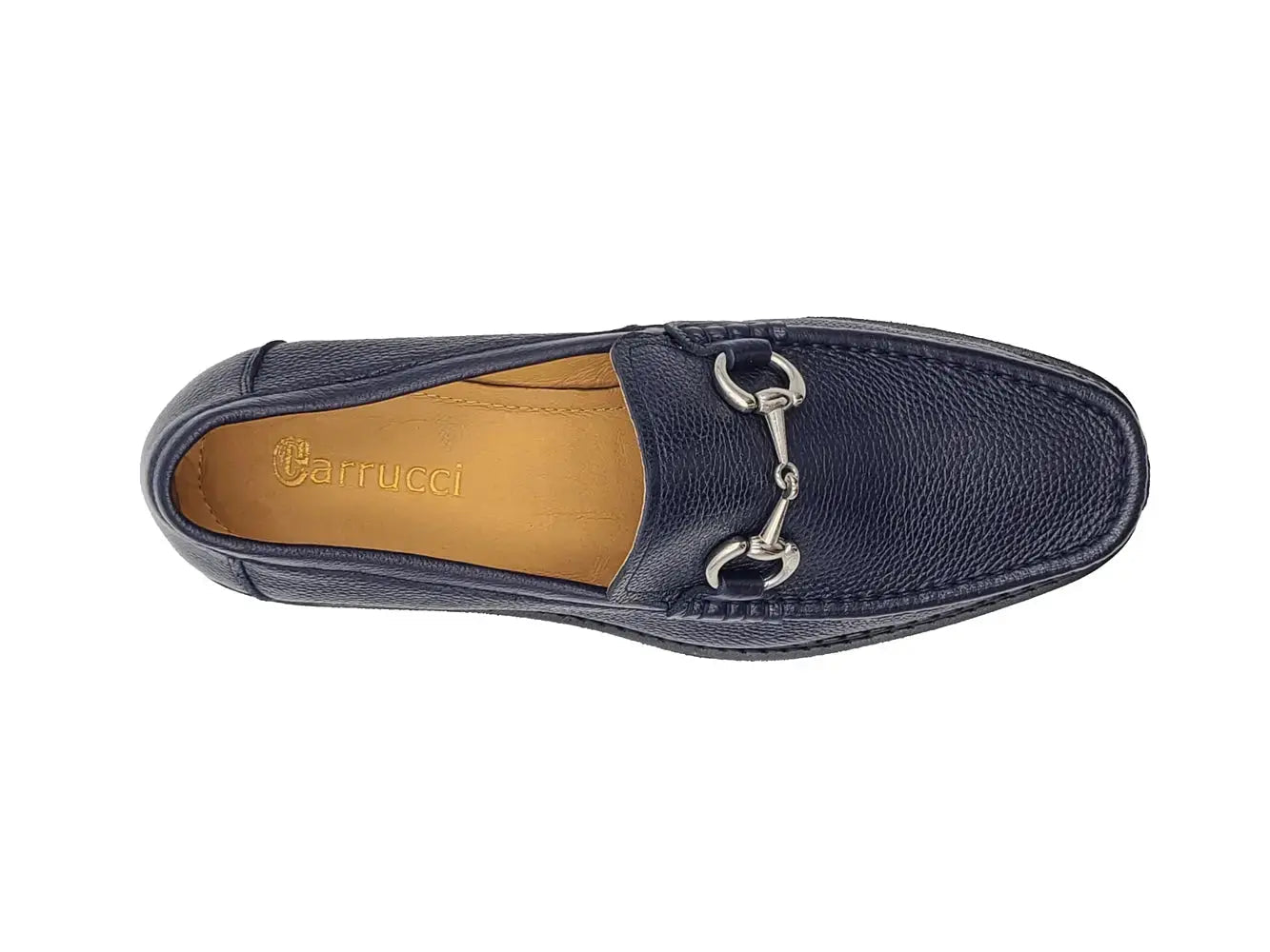 Carrucci Shoes Men's CARRUCCI Men’s Horsebit Loafer Lug Sole Pebble Calfskin