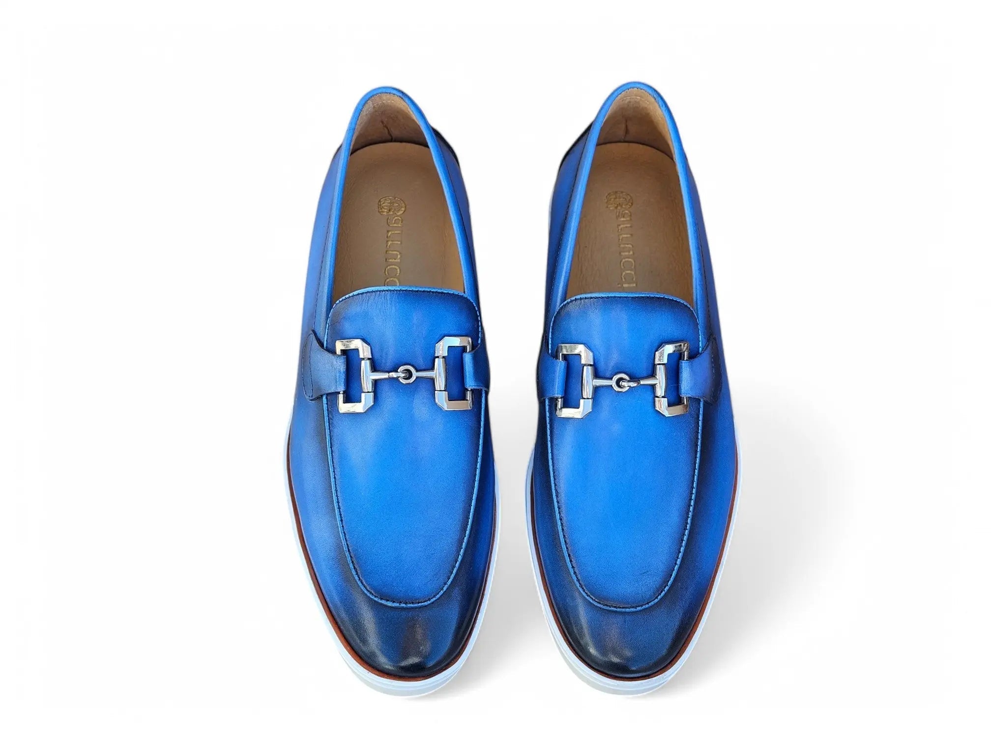 Carrucci Shoes Men's Horsebit Loafer Sporty Sole Hand Burnished Men's Leather