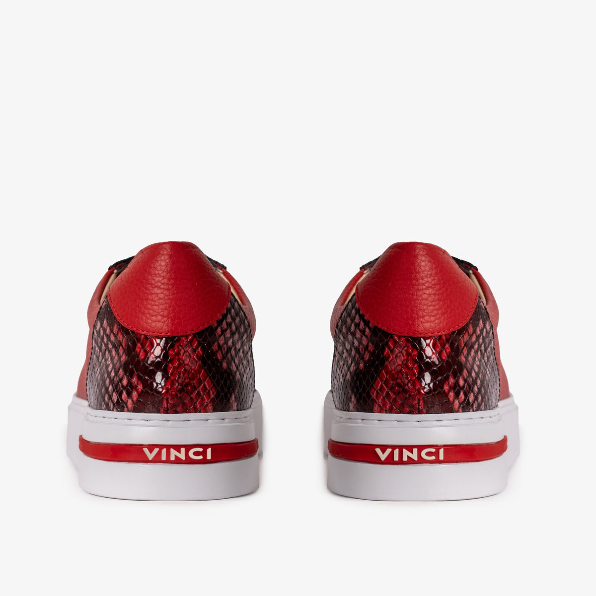 Vinci Leather The Burano Red Leather Women Sneaker – product view 3