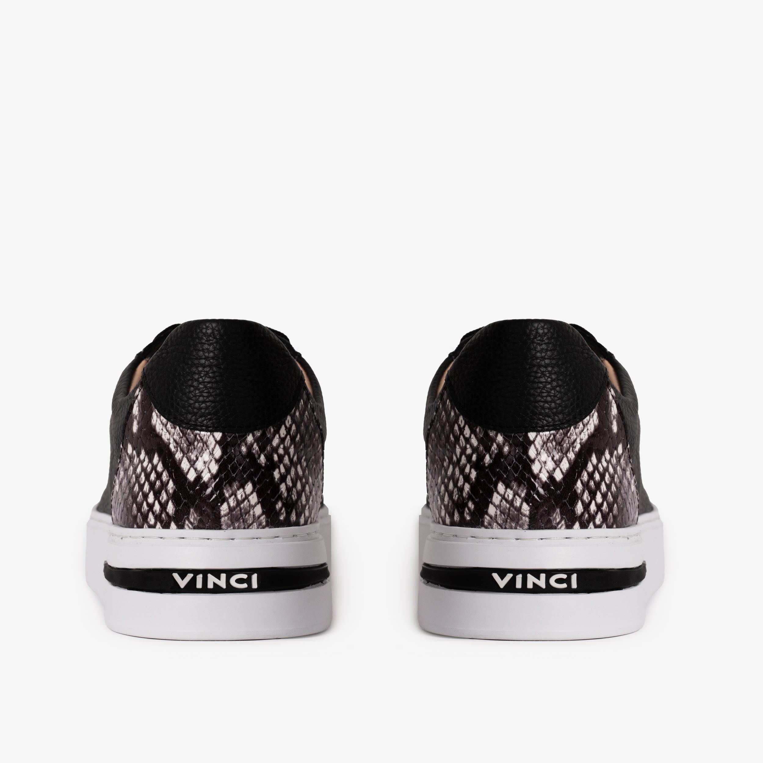 The Burano Black & White Leather Women Sneaker