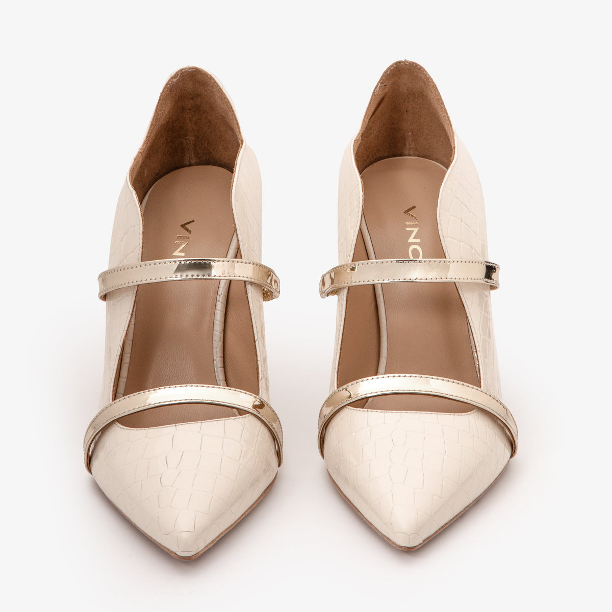 Vinci Leather The Annapolis Cream Patent Leather Pump Women Shoe – product view 4
