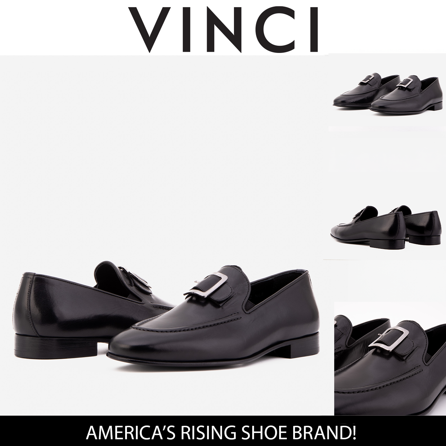 The Astoria Black Buffalo Leather Menβs Loafer