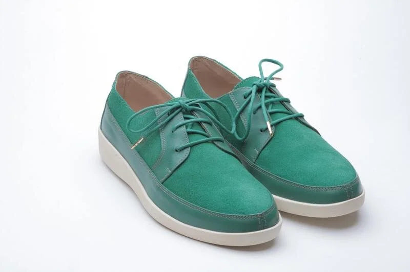 Green Johnny Famous Bally Style Park West men's low-top sneakers, view 3