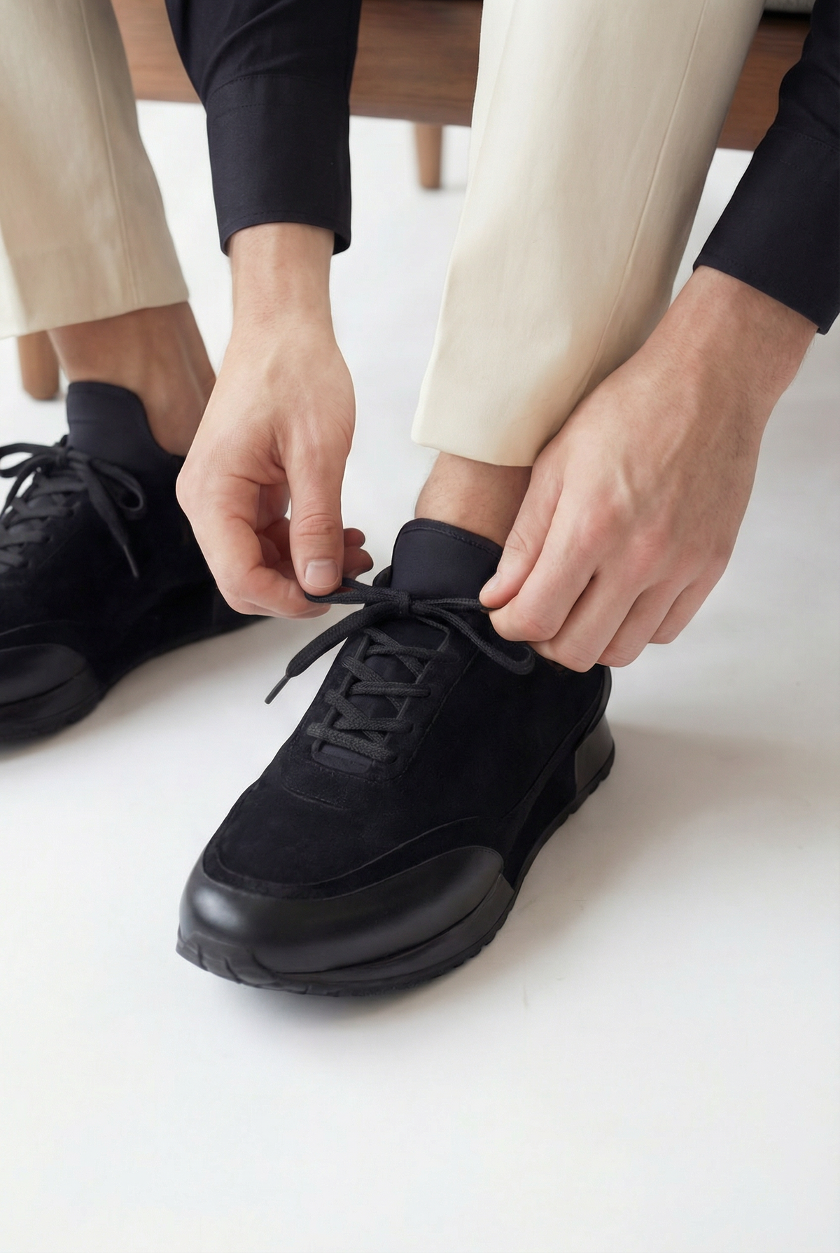 Vinci Leather The Hudson Black Suede Men Sneaker – product view 10