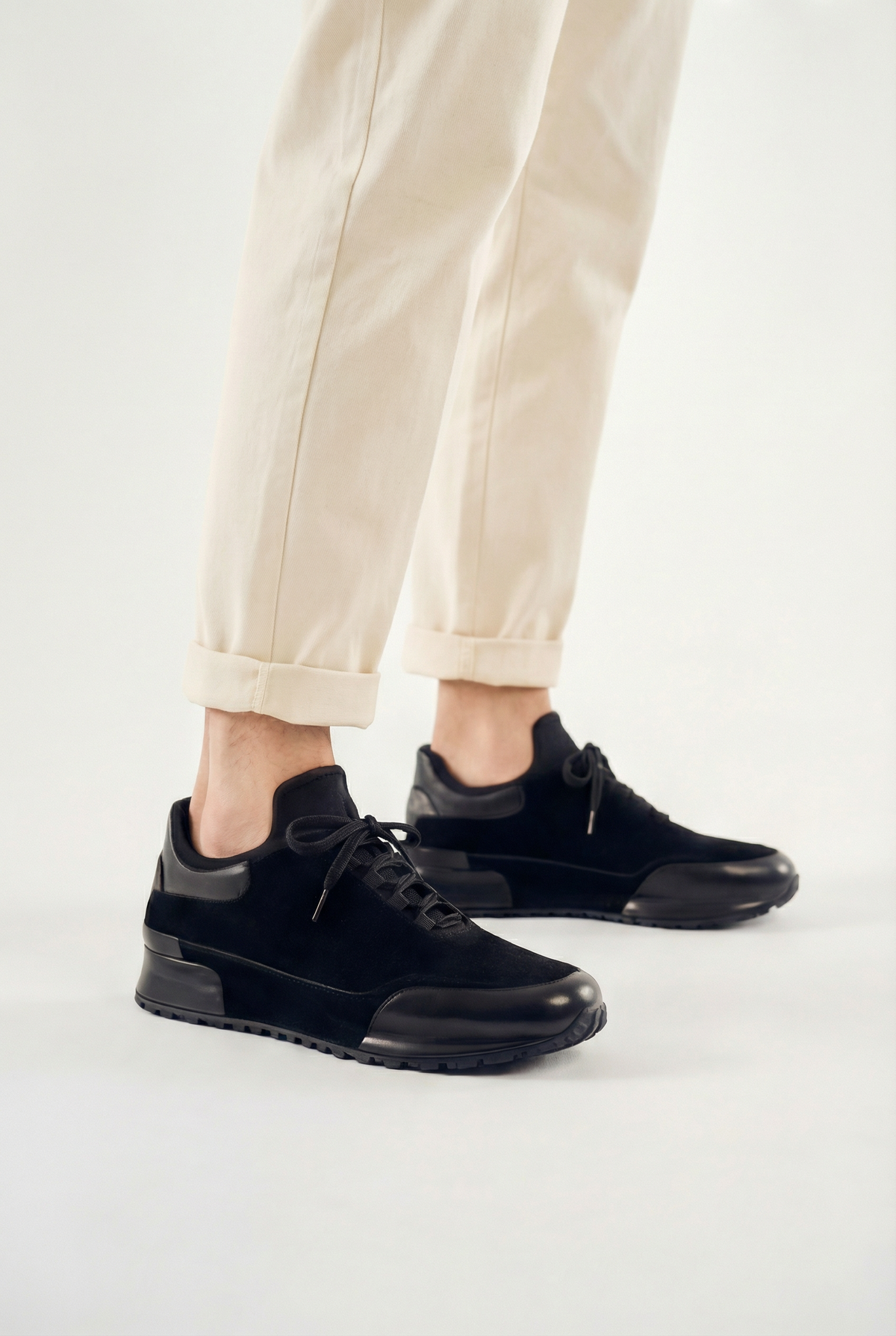 Vinci Leather The Hudson Black Suede Men Sneaker – product view 9