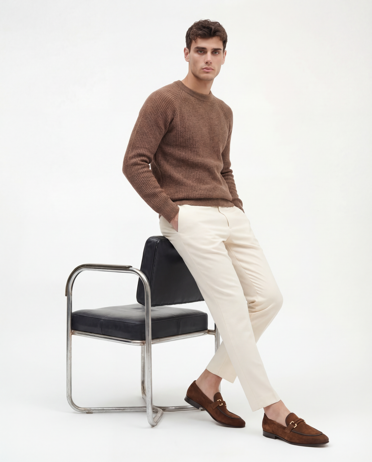 The Brooks Brown Suede Bit Loafer Men Shoe – product view 9