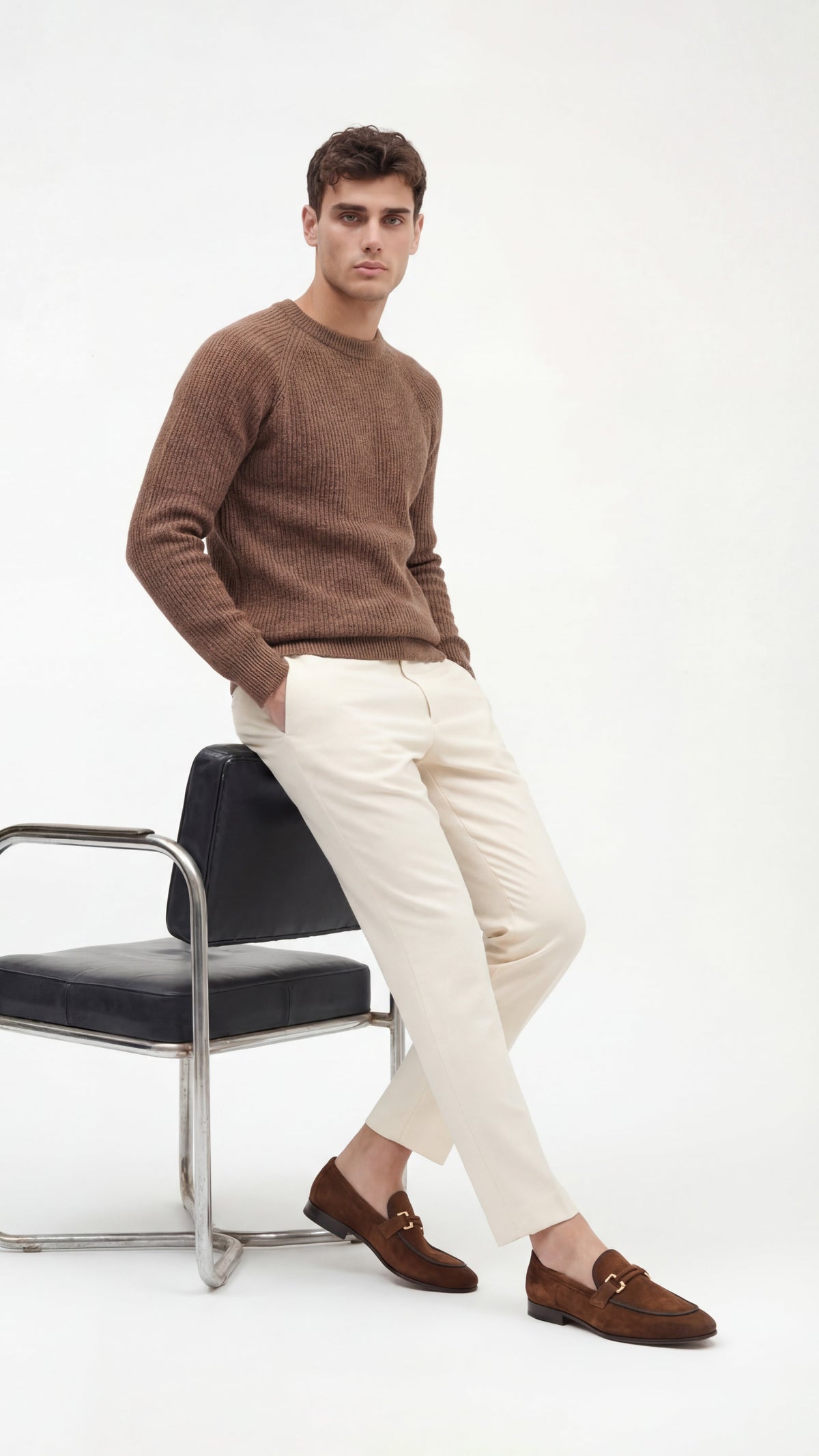 The Brooks Brown Suede Bit Loafer Men Shoe – product view 10