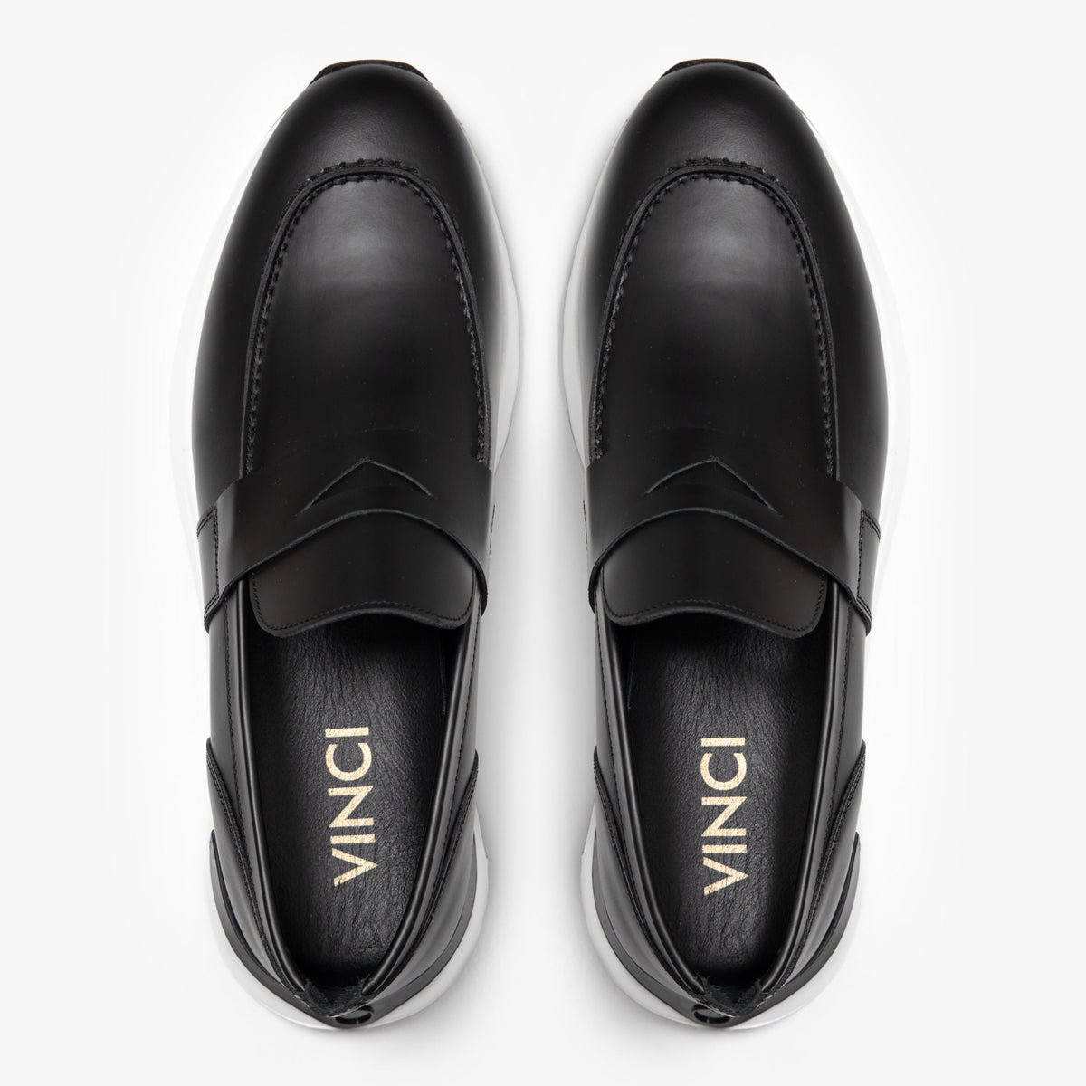 Vinci Leather The Lara Black Leather Men Sneaker – product view 3