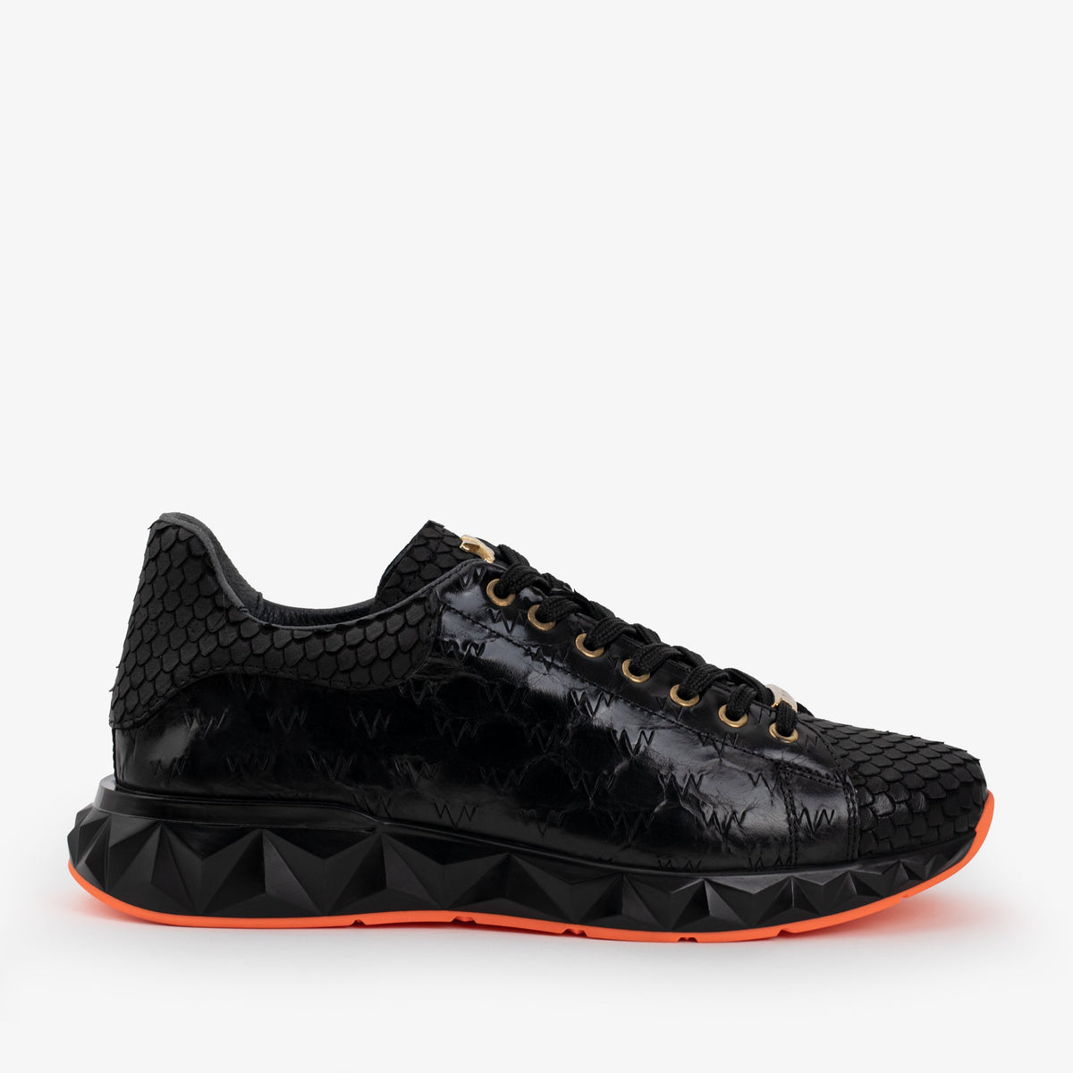 Vinci Leather The Caesars Black Leather Men Sneaker – product view 1