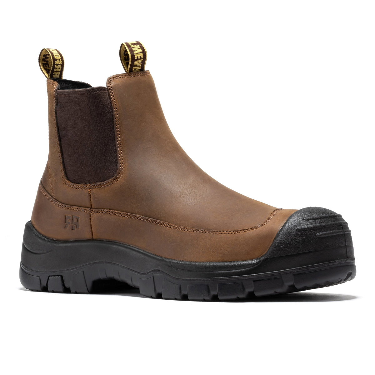 ROCKROOSTER Woodland Brown 6 inch Composite Toe Pull-on Leather Work Boots AK664 – product view 1
