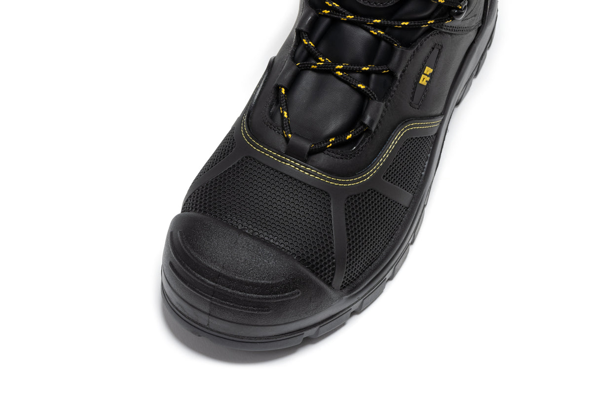 ROCKROOSTER Woodland Black 6 inch Waterproof Composite Toe Leather Work Boots AK663 – product view 7