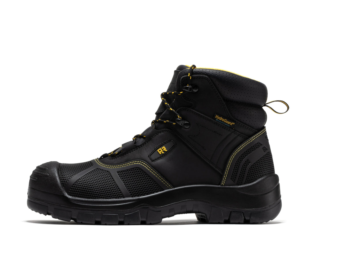 ROCKROOSTER Woodland Black 6 inch Waterproof Composite Toe Leather Work Boots AK663 – product view 3