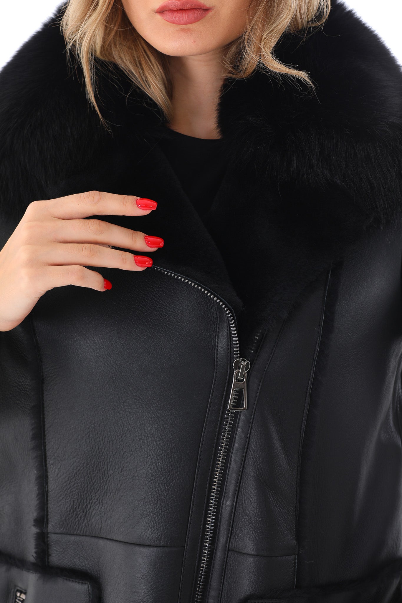 The Boreal Black Leather Women Jacket