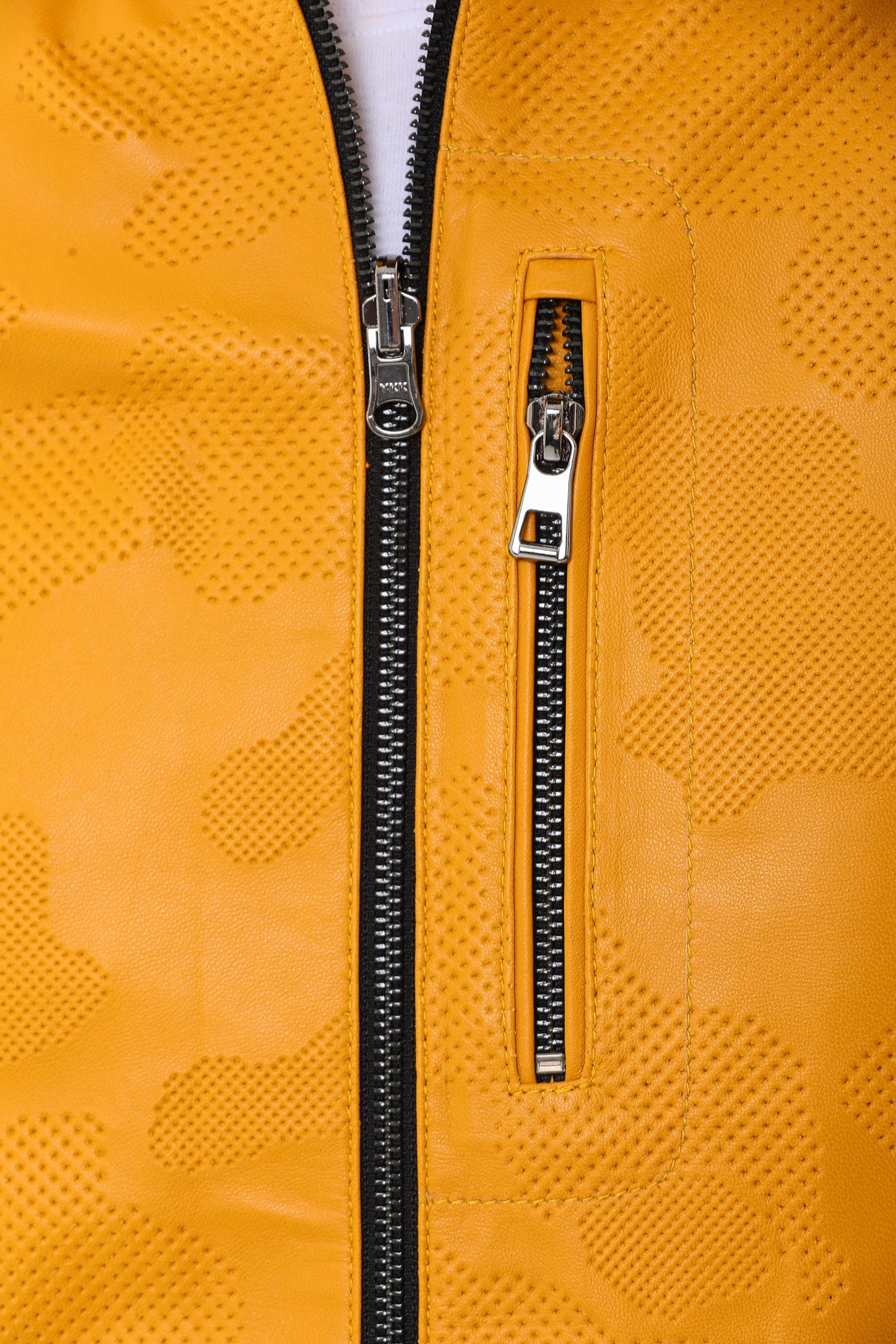 The Como Reversible Mustard Yellow & Black Leather Bomber Men Jacket