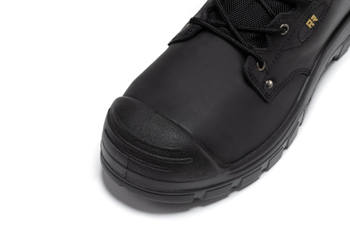 ROCKROOSTER Woodland Black 6 inch Waterproof Composite Toe Leather Work Boots AK662 – product view 6