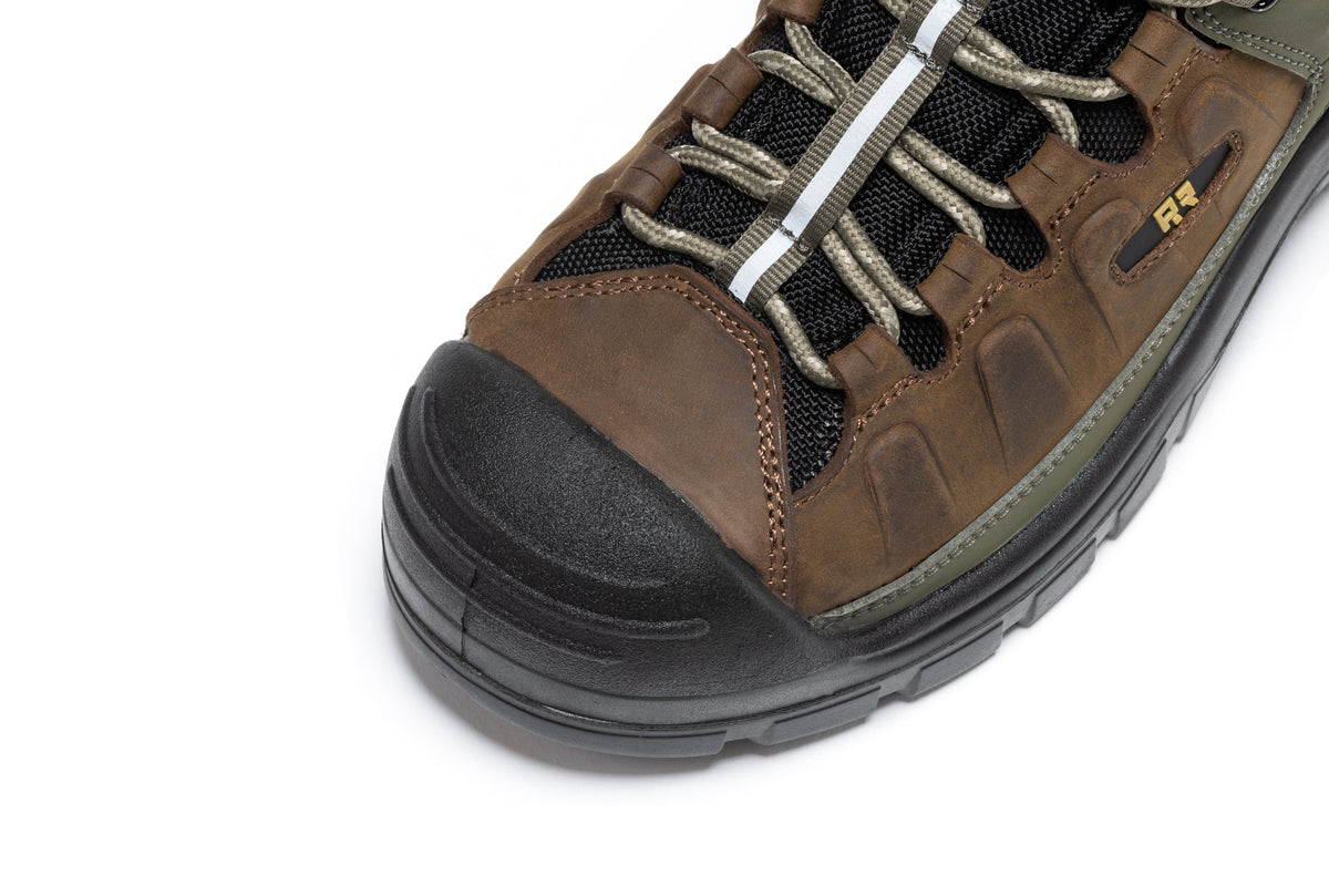 ROCKROOSTER Woodland Brown 6 inch Composite Toe Waterproof Leather Work Boots AK661 – product view 10