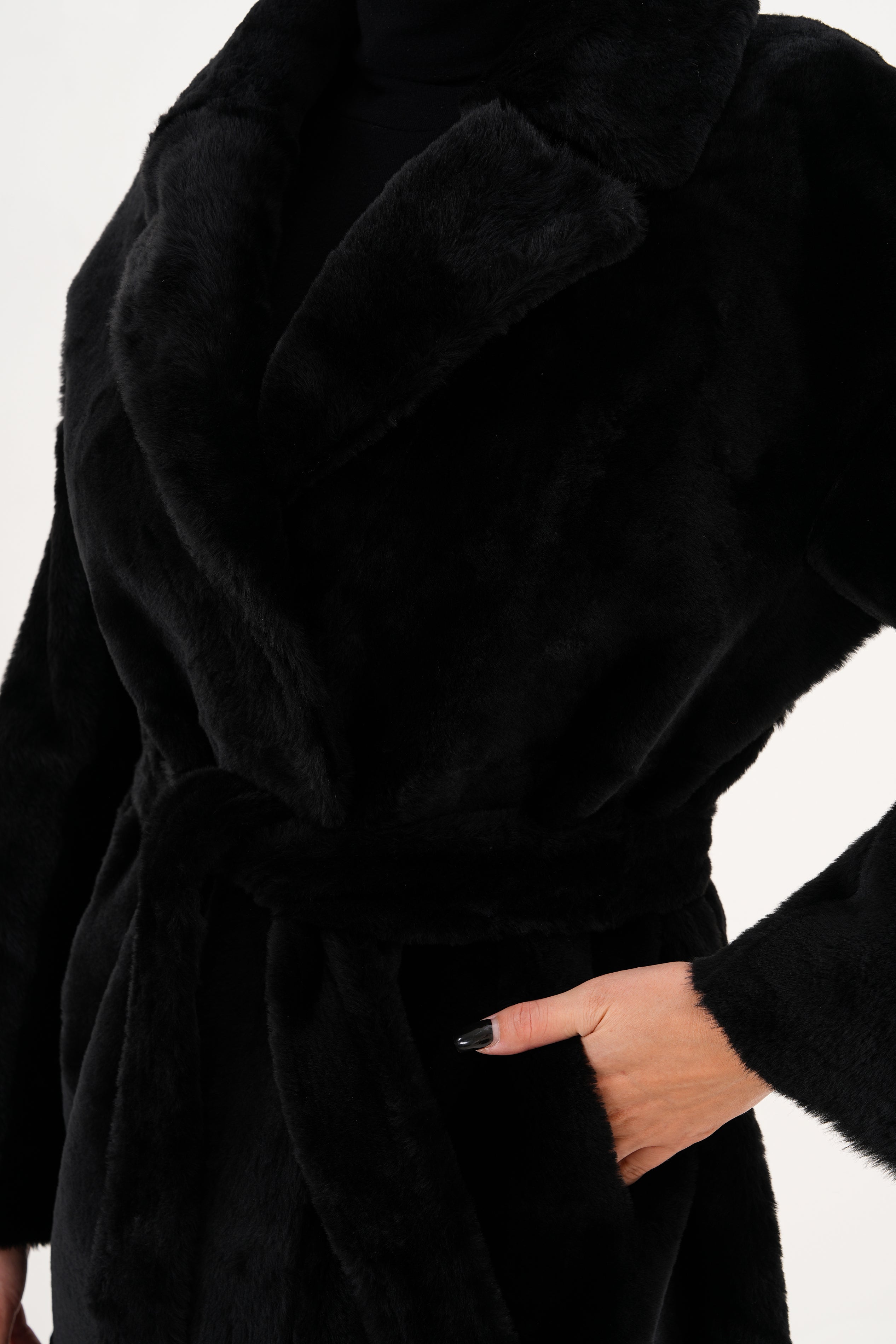The Emilia Black Reversible Shearling Leather Women Jacket