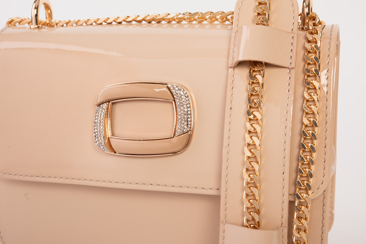 Vinci Leather The Ferrara Cream Patent Leather Handbag – product view 5