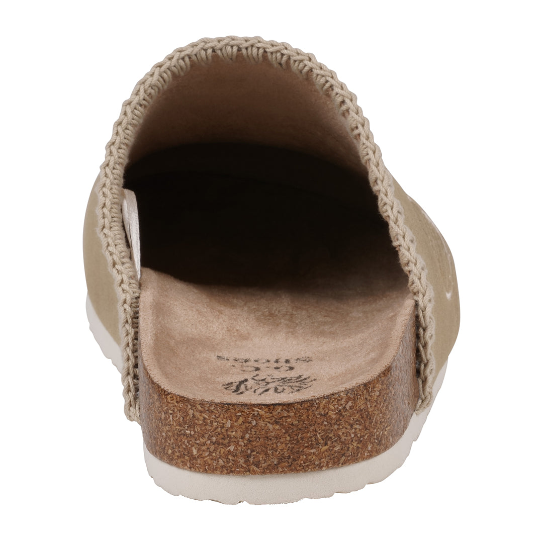 Women's Jamie Natural Slide Footbed Clogs – rear view