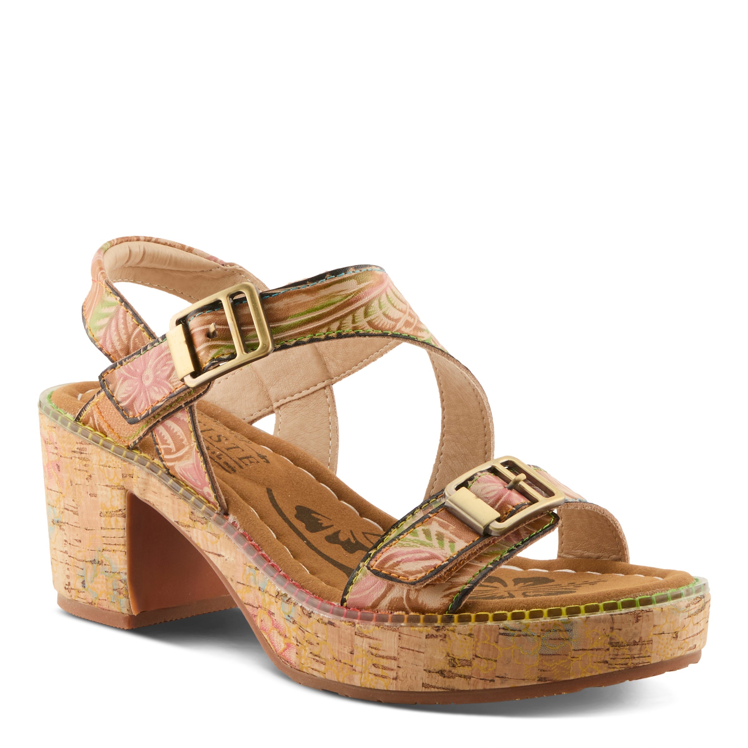 L'Artiste L'ARTISTE JESS SANDALS sandal in navy multi with handcrafted leather design