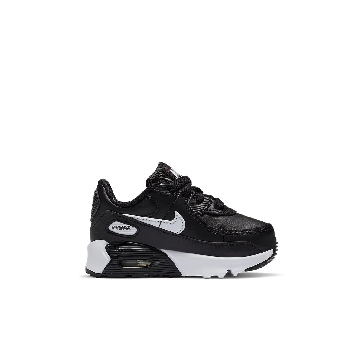 Nike Air Max 90 LTR Toddlers' (TD) Sneakers — Black/White/Black Leather Low-Top