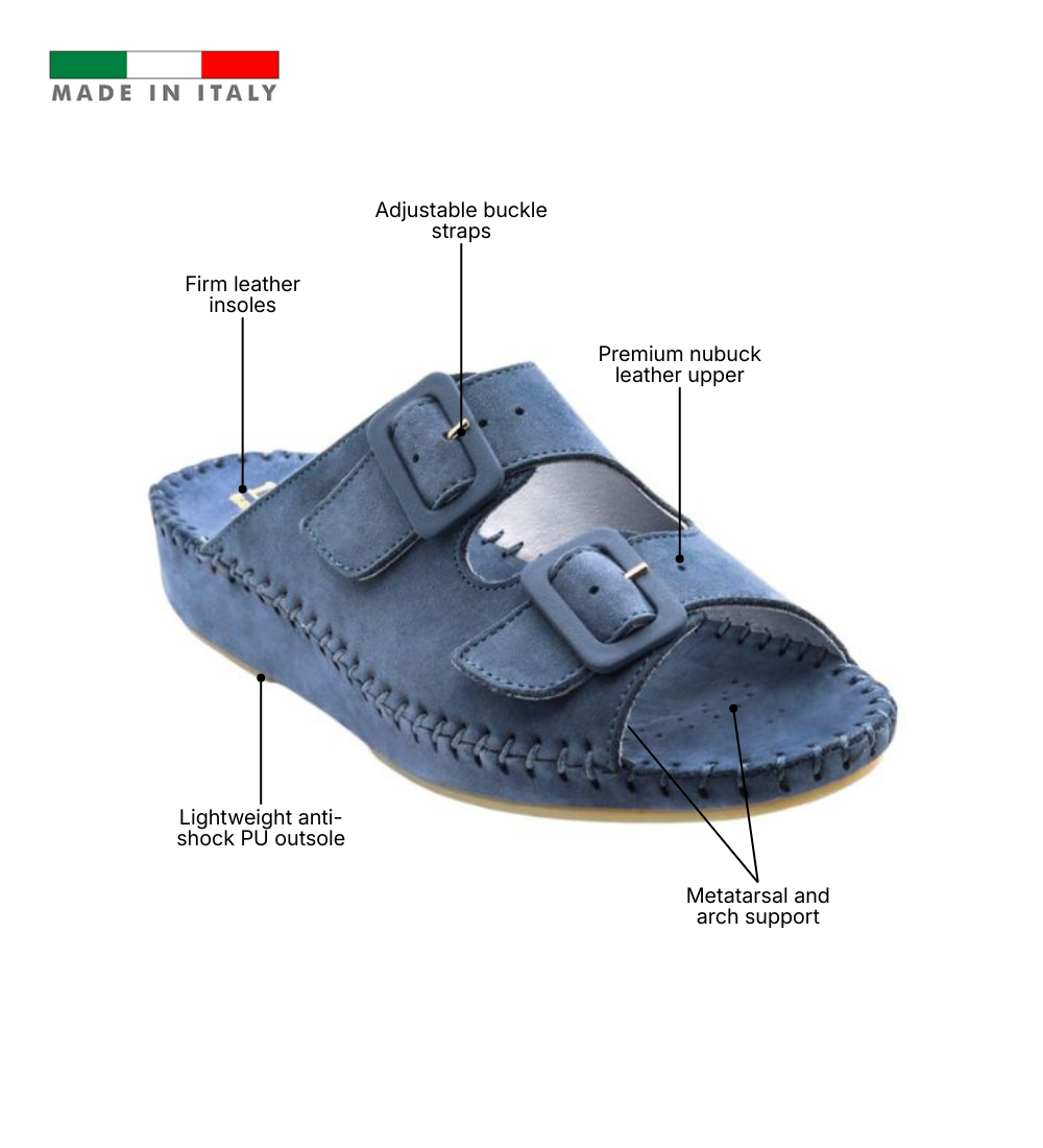 Jen Nubuck Leather Slide