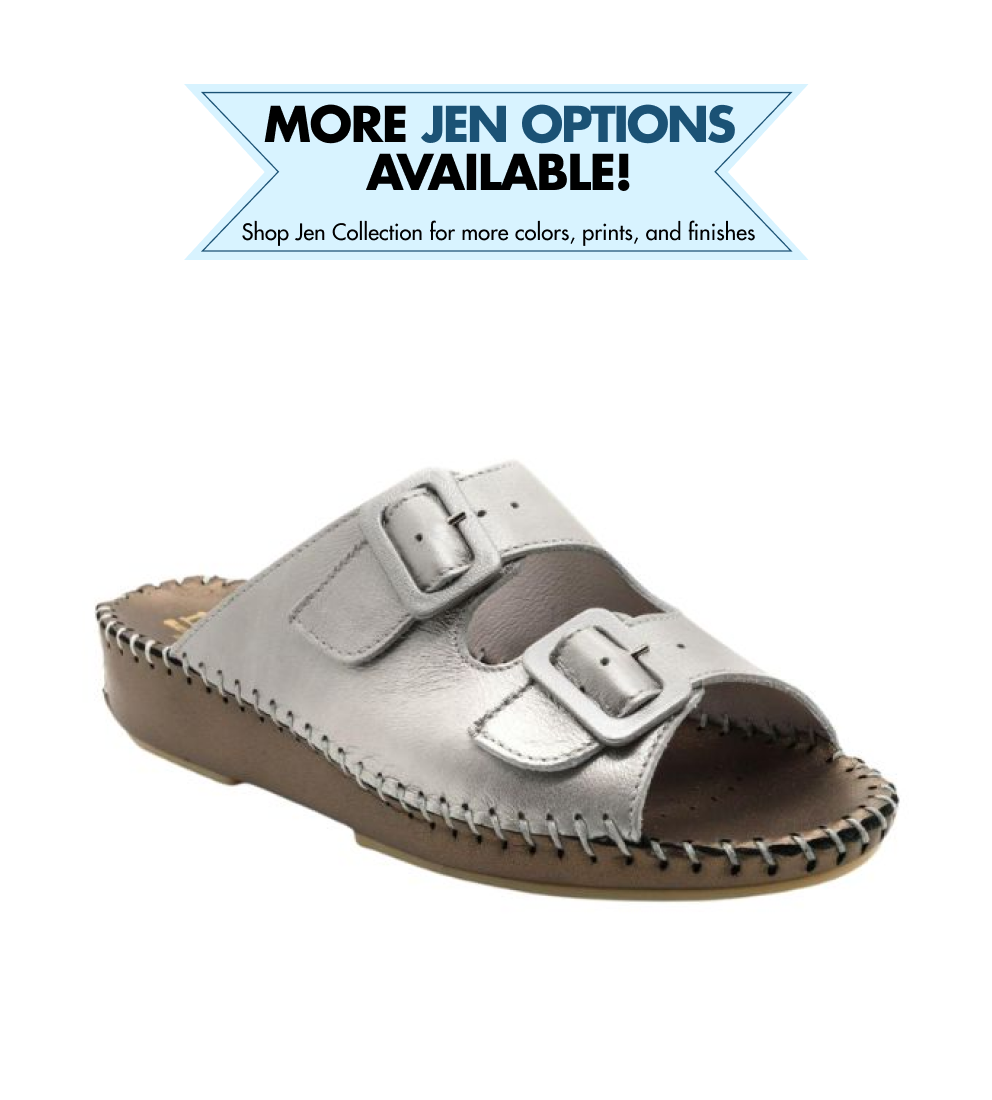 Jen Metallic Leather Slide