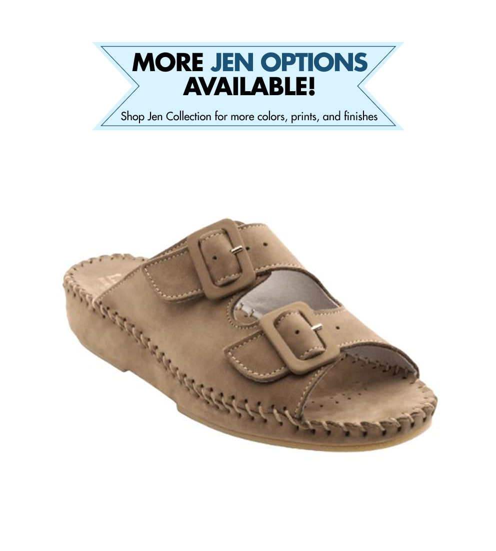 Jen Nubuck Leather Slide