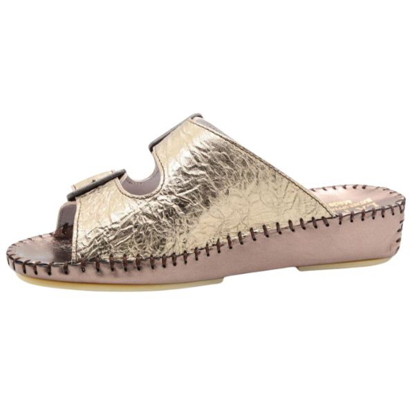 Jen Metallic Leather Slide