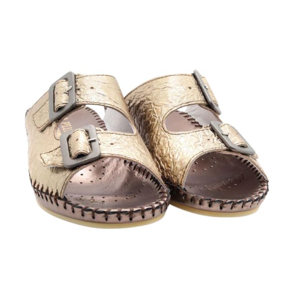 Jen Metallic Leather Slide