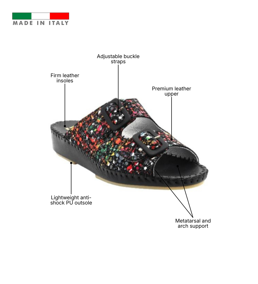 Jen Women’s Leather Comfort Slide Sandal