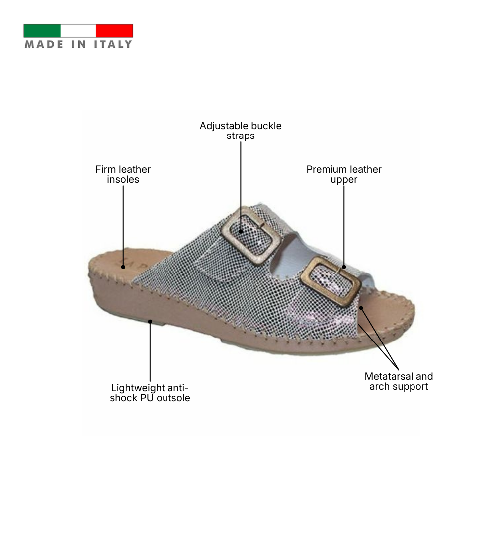 Jen Women’s Leather Comfort Slide Sandal