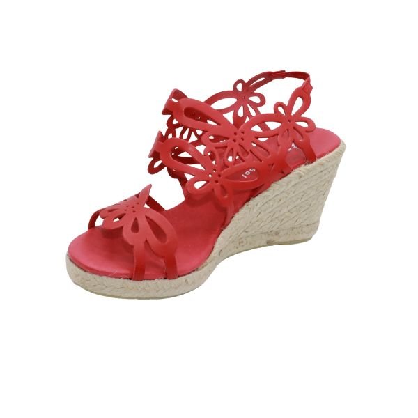 Eric Michael Jillian Laser-Cut Wedge Sandal