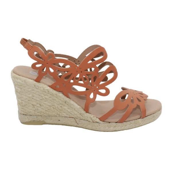 Eric Michael Jillian Laser-Cut Wedge Sandal
